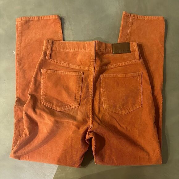 Madewell classic straight Jean 28t orange corduroy - Picture 8 of 9
